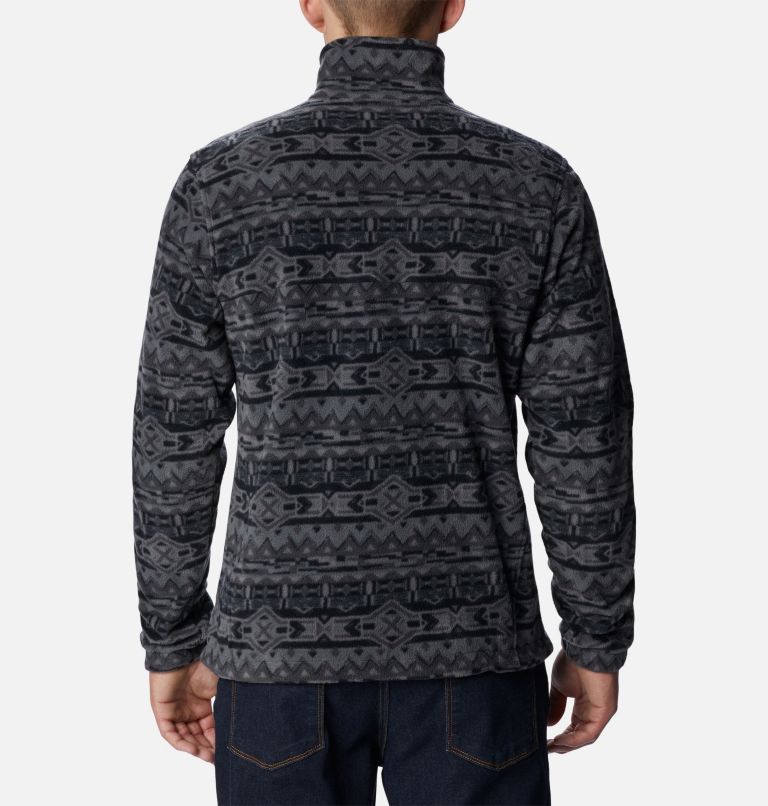 Thumbnail: Men’s Steens Mountain Printed Fleece Jacket, Color: Black 80s Stripe Print, image 2