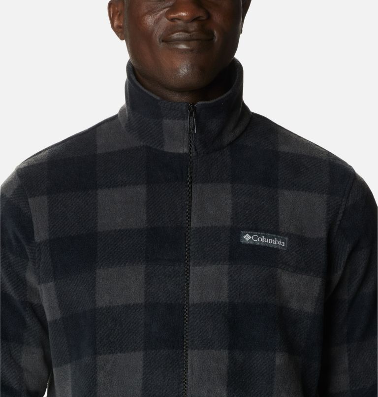 Men’s Steens Mountain Printed Fleece Jacket, Color: Black Check Print, image 4