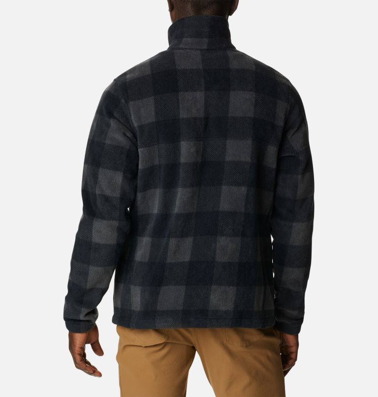Men’s Steens Mountain Printed Fleece Jacket, Color: Black Check Print, image 2