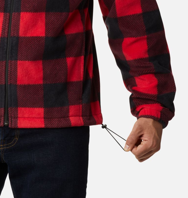 Thumbnail: Men's Steens Mountain Printed Jacket - Tall, Color: Mountain Red Check Print, image 6
