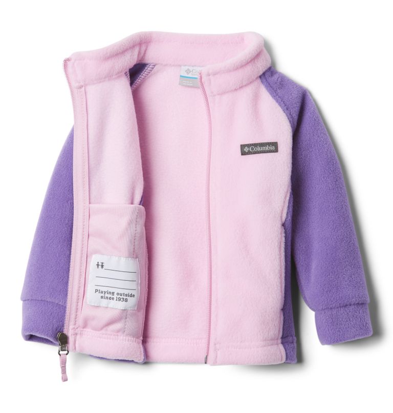 Girls' Infant Benton Springs Fleece Jacket, Color: Pink Clover, Grape Gum, image 3
