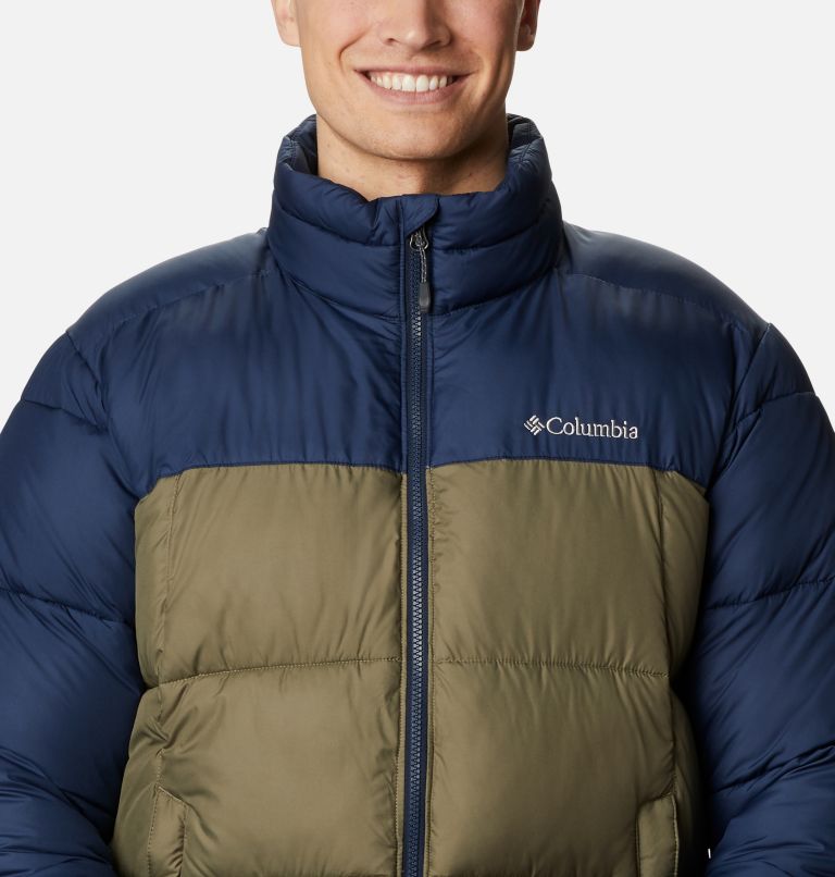 Men's Pike Lake Jacket, Color: Stone Green, Collegiate Navy, image 4