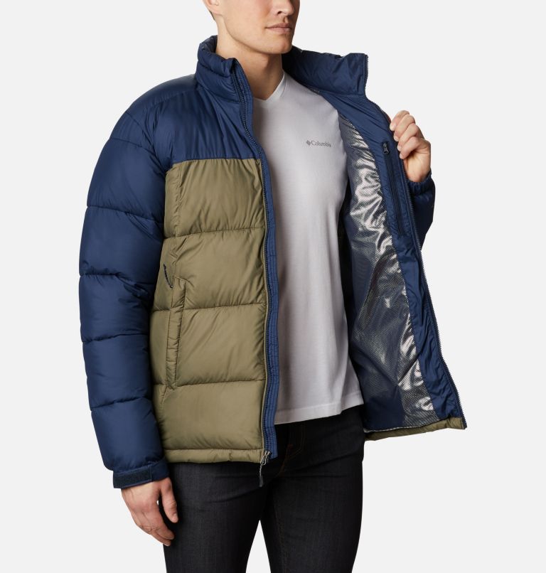 Men's Pike Lake Jacket, Color: Stone Green, Collegiate Navy, image 5