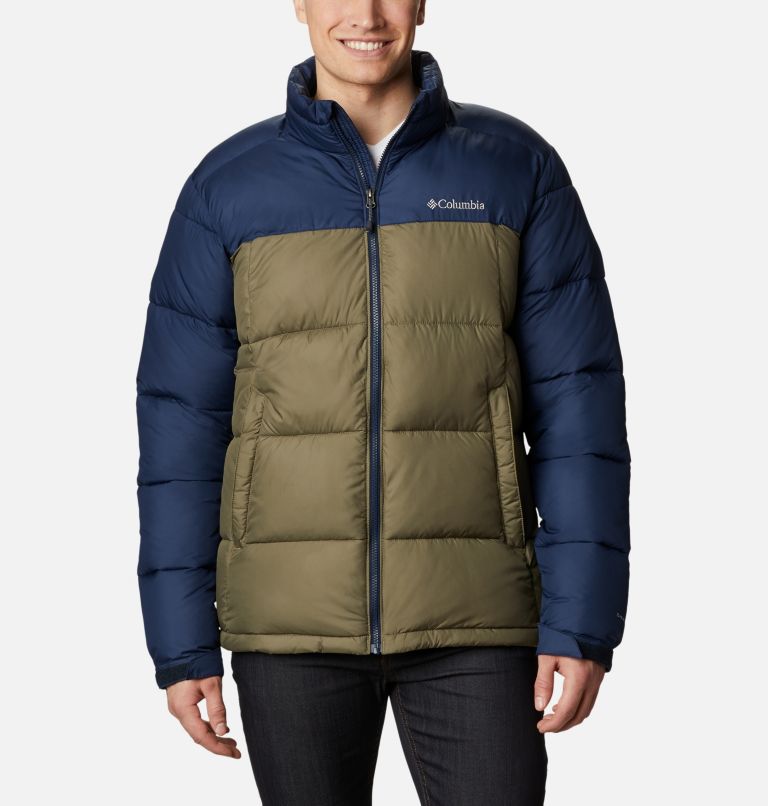 Men's Pike Lake Jacket, Color: Stone Green, Collegiate Navy, image 1