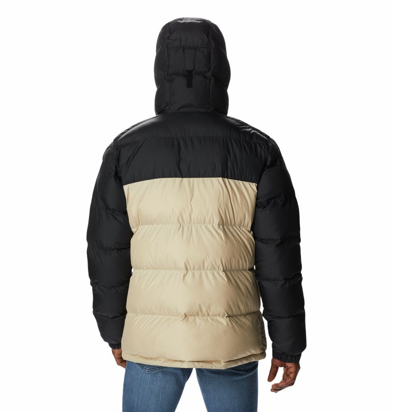 Men's Pike Lake Hooded Down Jacket, Color: Ancient Fossil, Black, image 2