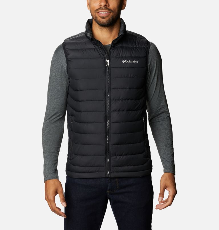 Men's Powder Lite Insulated Vest, Color: Black, image 1
