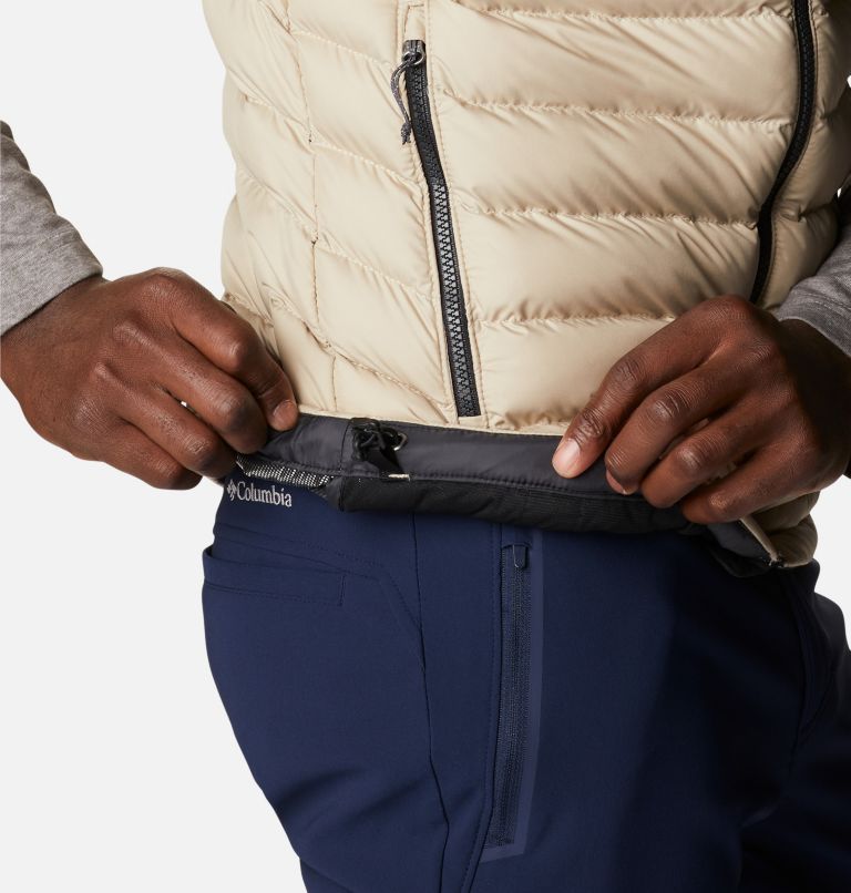 Thumbnail: Men's Powder Lite Insulated Vest, Color: Ancient Fossil, Black, image 8