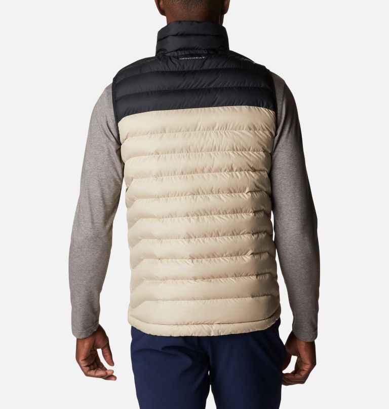 Men's Powder Lite Vest, Color: Ancient Fossil, Black, image 2