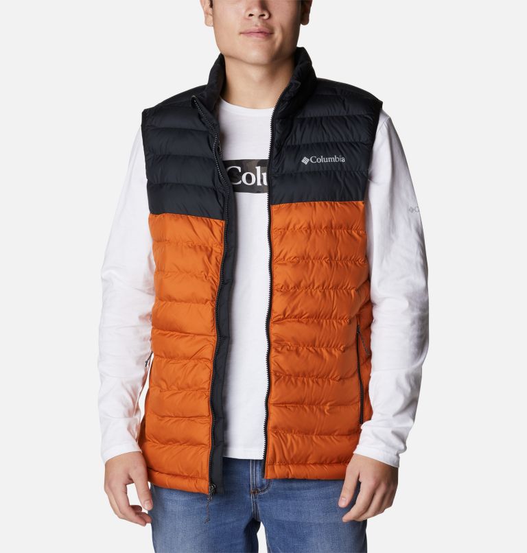 Men's Powder Lite Vest, Color: Warm Copper, Black, image 9