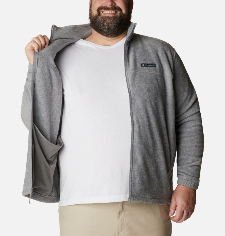 Men’s Steens Mountain 2.0 Full Zip Fleece Jacket - Big, Color: Light Grey Heather