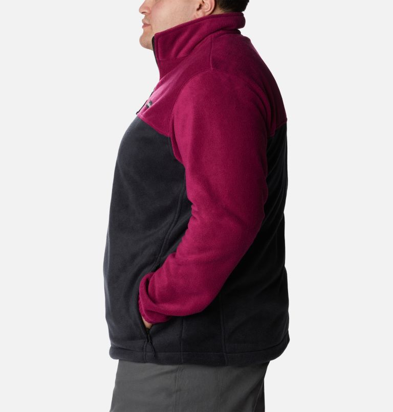 Men’s Steens Mountain 2.0 Full Zip Fleece Jacket - Big, Color: Red Onion, Black