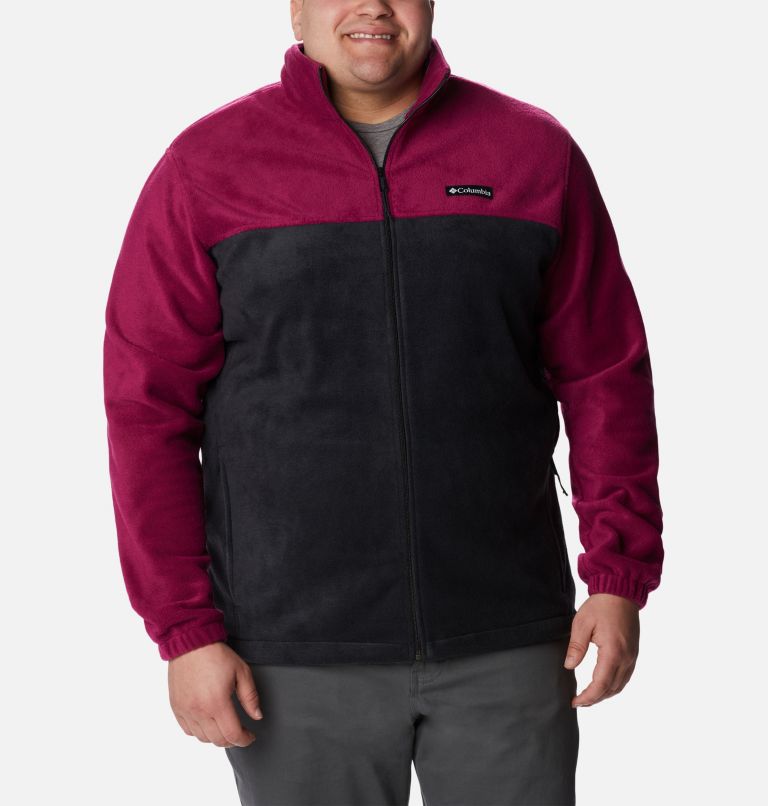Men’s Steens Mountain 2.0 Full Zip Fleece Jacket - Big, Color: Red Onion, Black