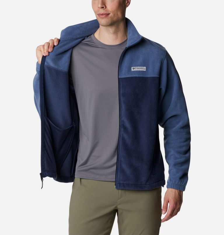Thumbnail: Men’s Steens Mountain 2.0 Full Zip Fleece Jacket - Tall, Color: Dark Mountain, Collegiate Navy, image 5