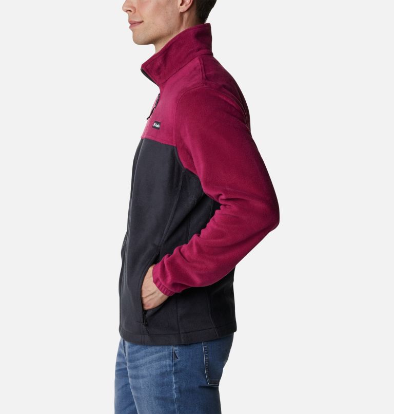 Men’s Steens Mountain 2.0 Full Zip Fleece Jacket - Tall, Color: Red Onion, Black