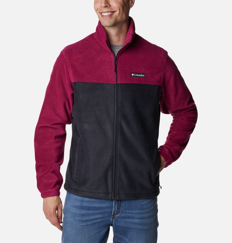 Thumbnail: Men’s Steens Mountain 2.0 Full Zip Fleece Jacket - Tall, Color: Red Onion, Black, image 7
