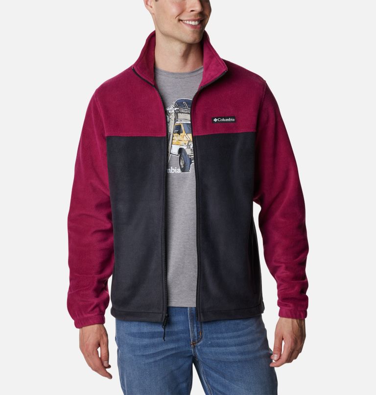 Men’s Steens Mountain 2.0 Full Zip Fleece Jacket - Tall, Color: Red Onion, Black