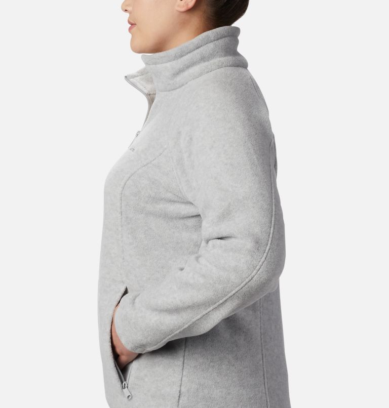 Women's Benton Springs Full Zip Fleece Jacket - Plus Size, Color: Cirrus Grey Heather, image 3