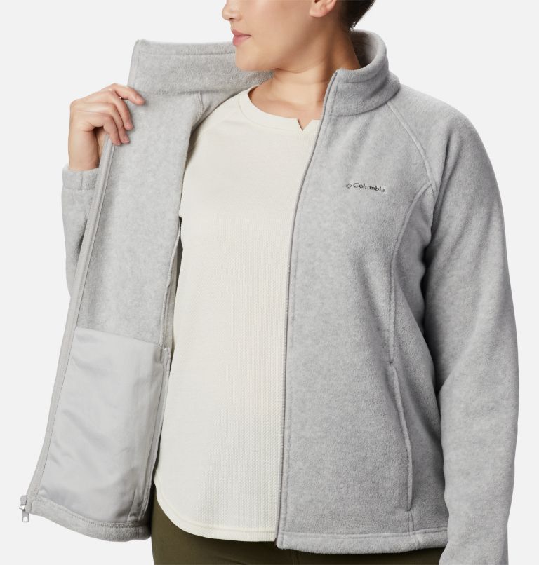 Thumbnail: Women's Benton Springs Full Zip Fleece Jacket - Plus Size, Color: Cirrus Grey Heather, image 5