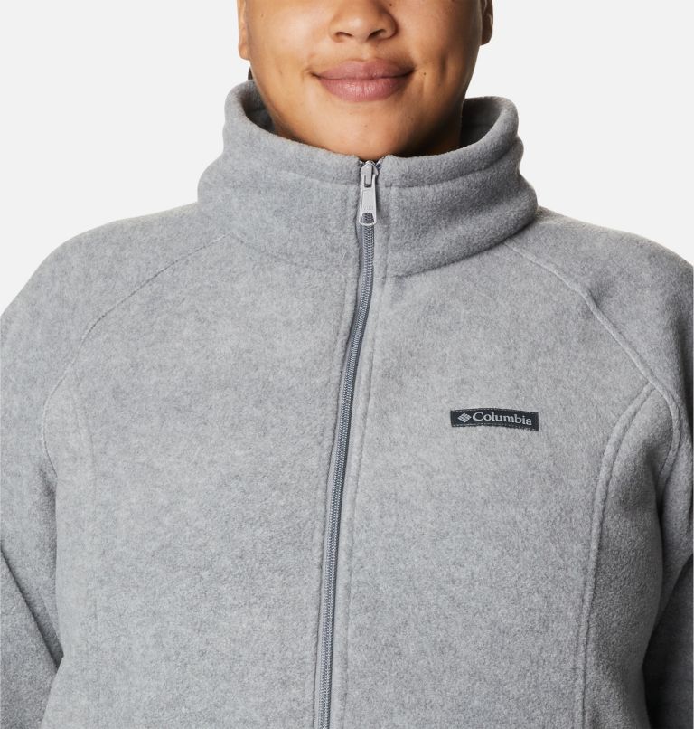 Women's Benton Springs Full Zip Fleece Jacket - Plus Size, Color: Light Grey Heather, image 4