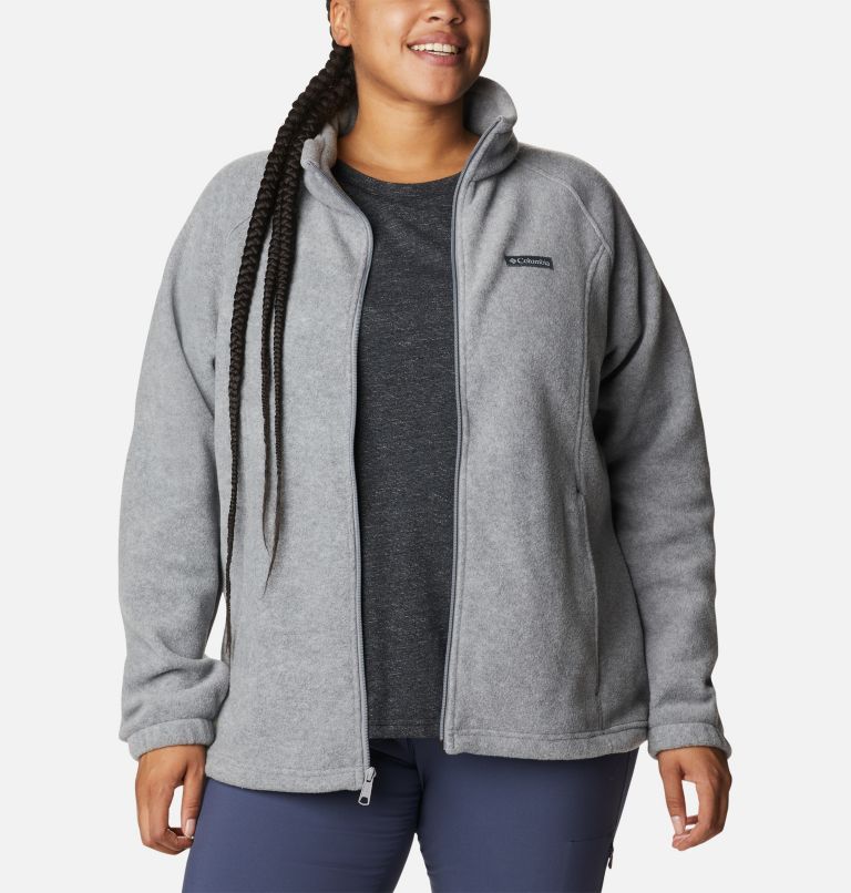 Women's Benton Springs Full Zip Fleece Jacket - Plus Size, Color: Light Grey Heather, image 7