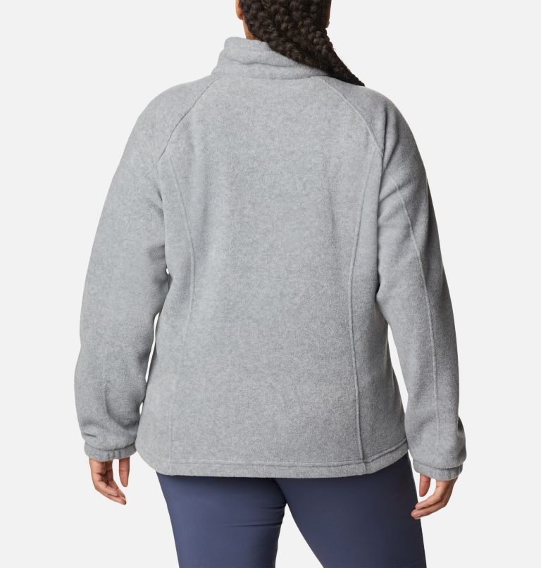 Thumbnail: Women's Benton Springs Full Zip Fleece Jacket - Plus Size, Color: Light Grey Heather, image 2