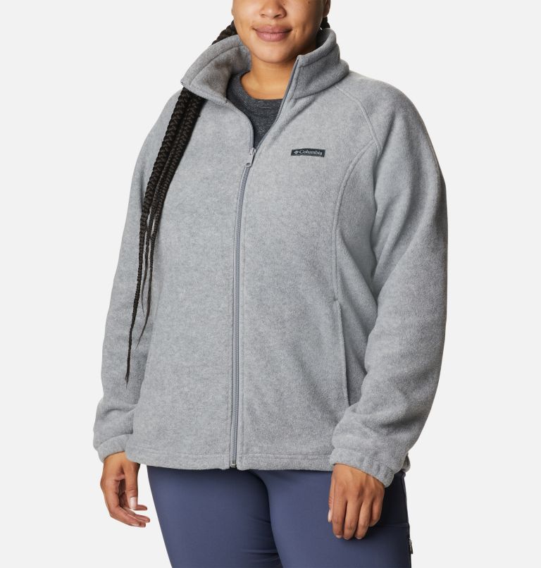 Women's Benton Springs Full Zip Fleece Jacket - Plus Size, Color: Light Grey Heather, image 1