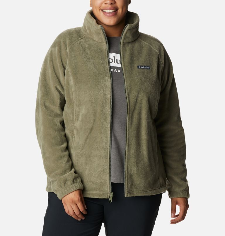 Women's Benton Springs Full Zip Fleece Jacket - Plus Size, Color: Stone Green, image 7
