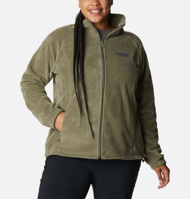 Thumbnail: Women's Benton Springs Full Zip Fleece Jacket - Plus Size, Color: Stone Green, image 1
