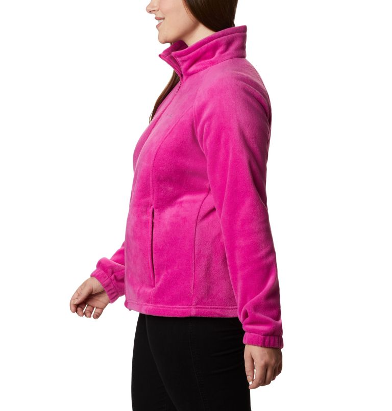 Thumbnail: Women's Benton Springs Full Zip Fleece Jacket - Plus Size, Color: Fuchsia, image 3