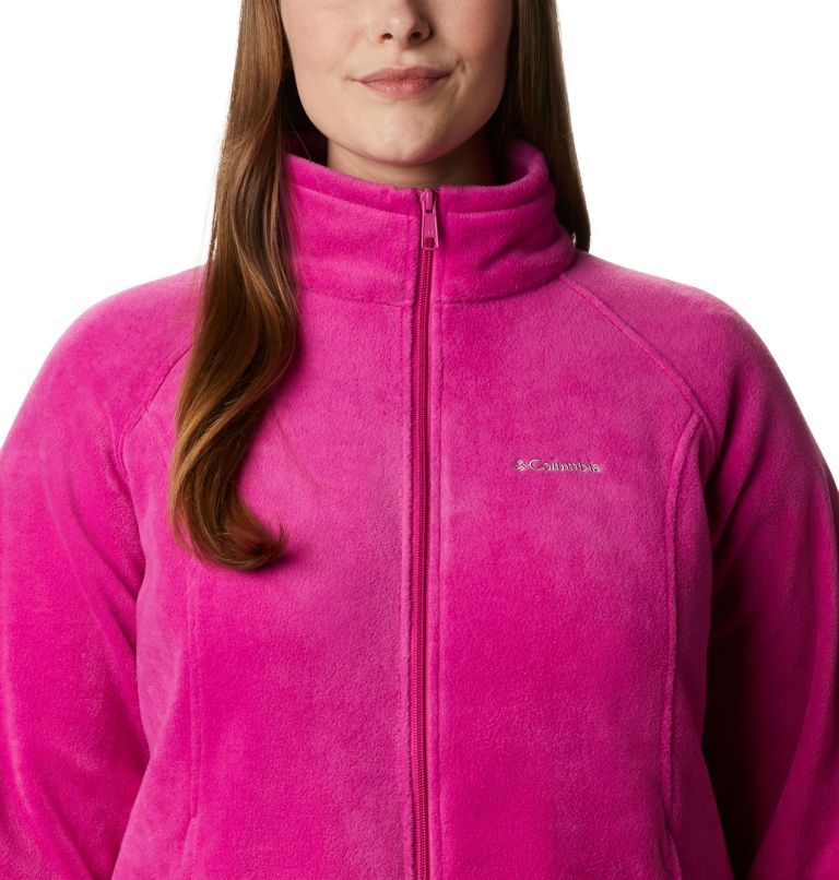 Thumbnail: Women's Benton Springs Full Zip Fleece Jacket - Plus Size, Color: Fuchsia, image 4