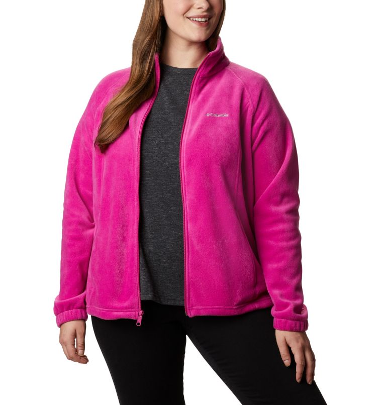 Thumbnail: Women's Benton Springs Full Zip Fleece Jacket - Plus Size, Color: Fuchsia, image 1