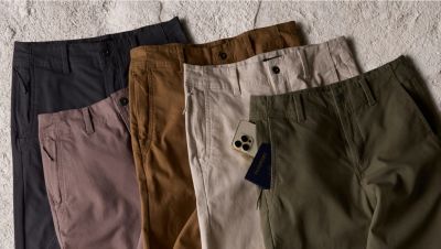 Laydown of all the colors of the wide leg.