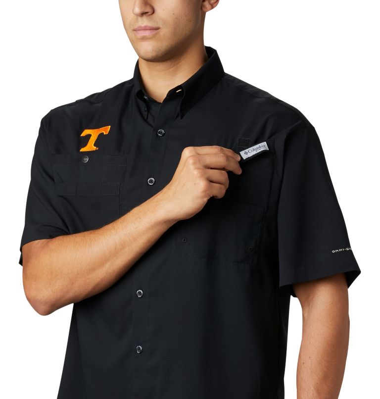 Men's Collegiate PFG Tamiami Short Sleeve Shirt - Tall - Tennessee, Color: UT - Black, image 5