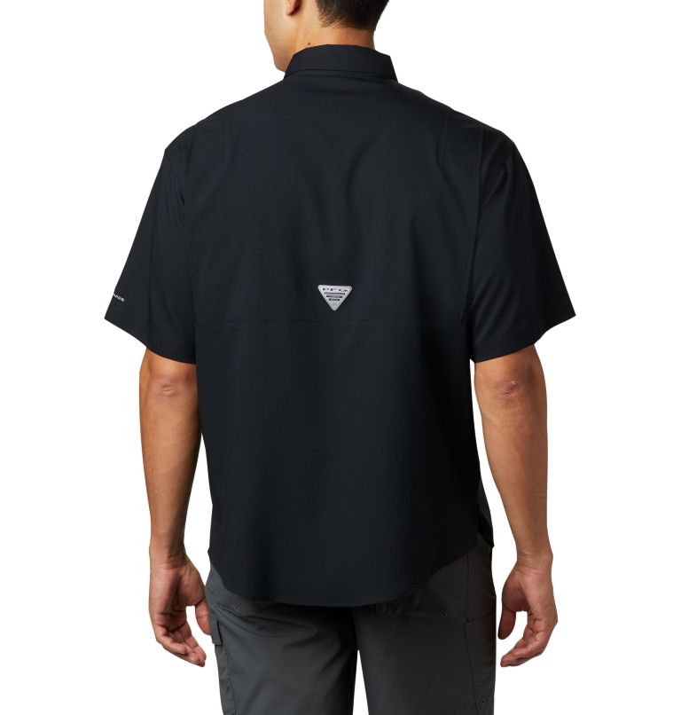 Thumbnail: Men's Collegiate PFG Tamiami Short Sleeve Shirt - Tall - Tennessee, Color: UT - Black, image 2