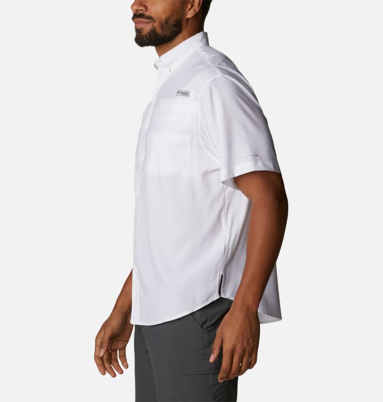 Men's PFG Tamiami Short Sleeve Shirt - Tall - Dallas Cowboys, Color: DC - White, image 3