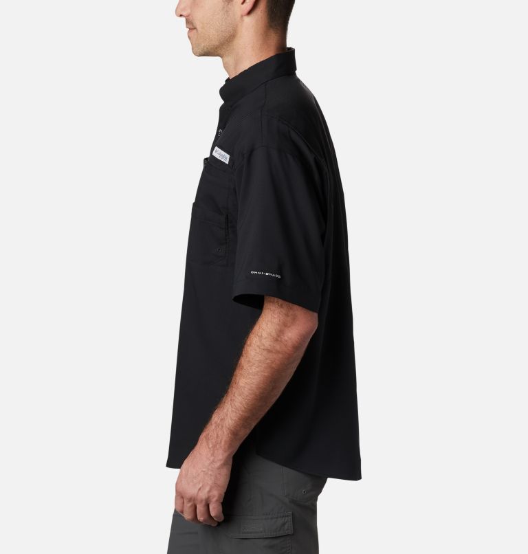 Men's Collegiate PFG Tamiami Short Sleeve Shirt - Texas A & M, Color: TAM - Black