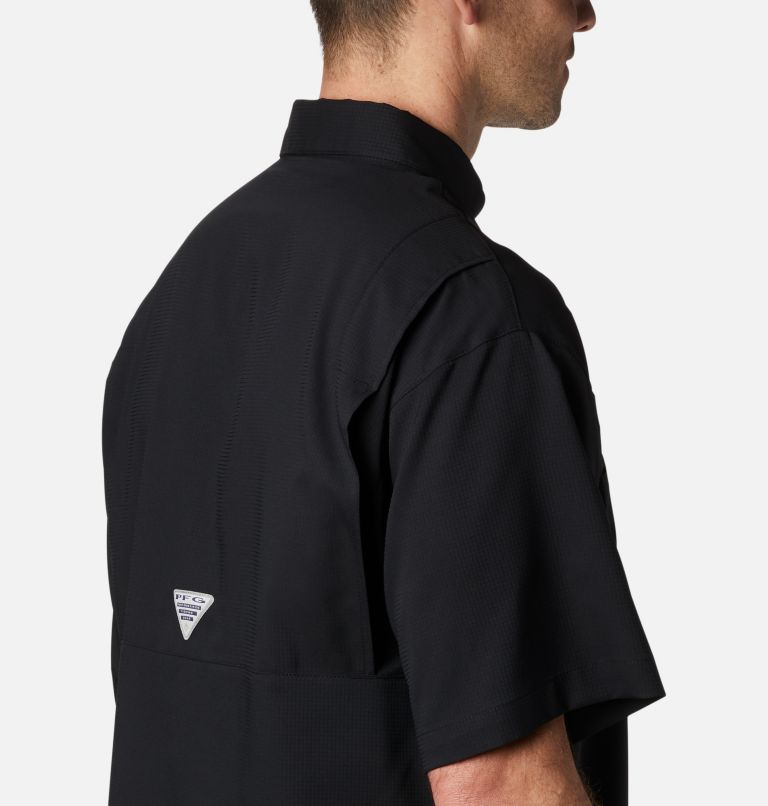 Men's Collegiate PFG Tamiami Short Sleeve Shirt - Texas A & M, Color: TAM - Black