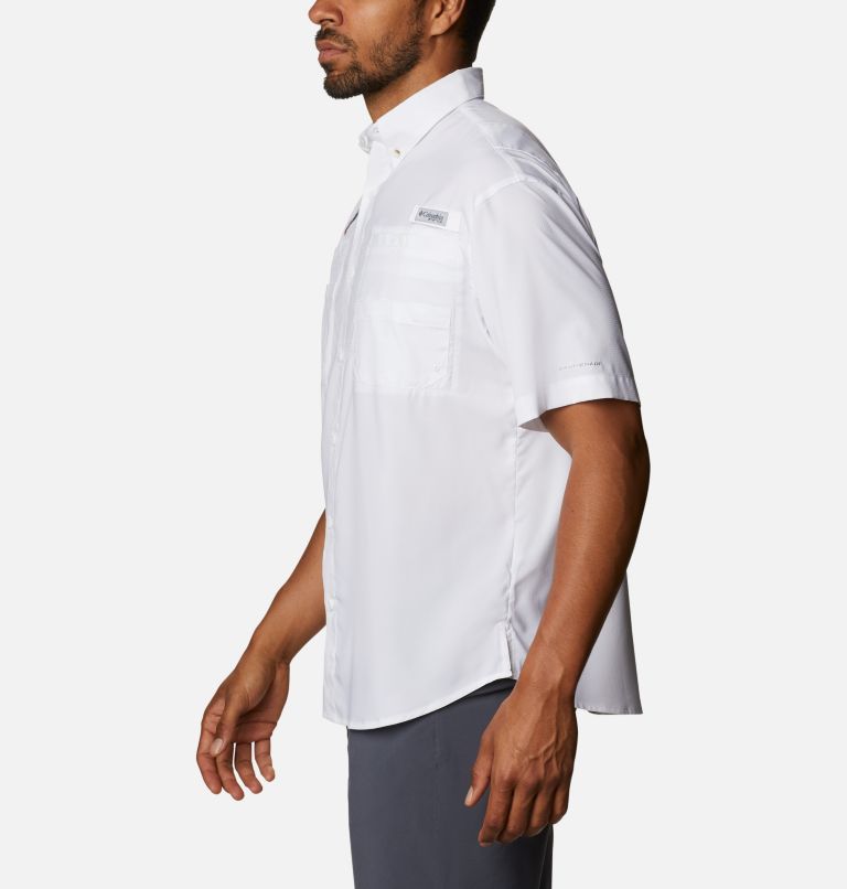 Men's Collegiate PFG Tamiami Short Sleeve Shirt - Tall - Florida, Color: FLA - White, image 3