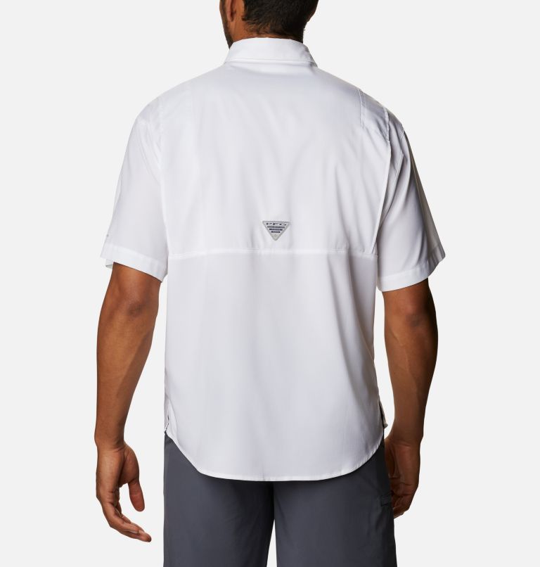Thumbnail: Men's Collegiate PFG Tamiami Short Sleeve Shirt - Tall - Florida, Color: FLA - White, image 2