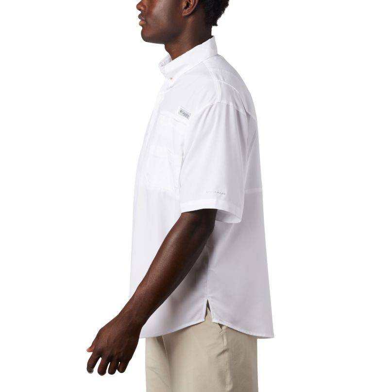 Thumbnail: Men's Collegiate PFG Tamiami Short Sleeve Shirt - Georgia, Color: UGA - White, image 3