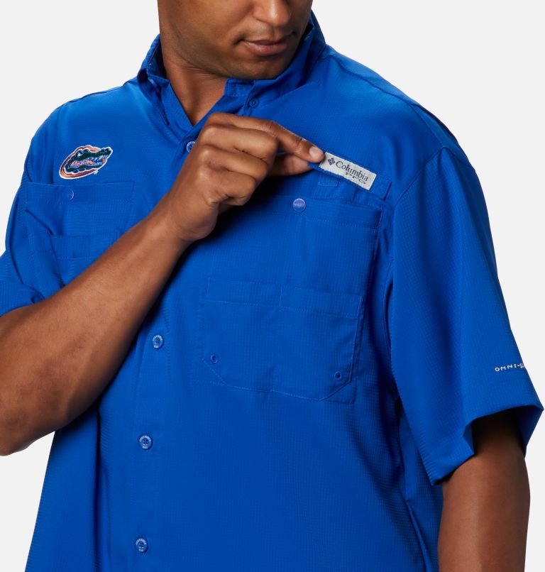 Men's Collegiate PFG Tamiami Short Sleeve Shirt - Tall - Florida, Color: FLA - Azul, image 3