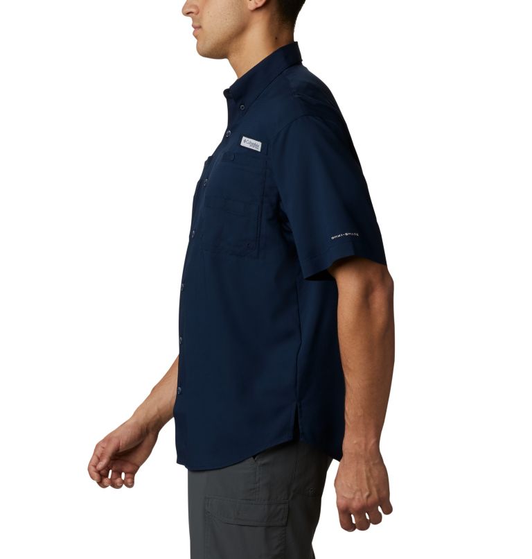 Thumbnail: Men's Collegiate PFG Tamiami Short Sleeve Shirt - Auburn, Color: AUB - Collegiate Navy, image 3
