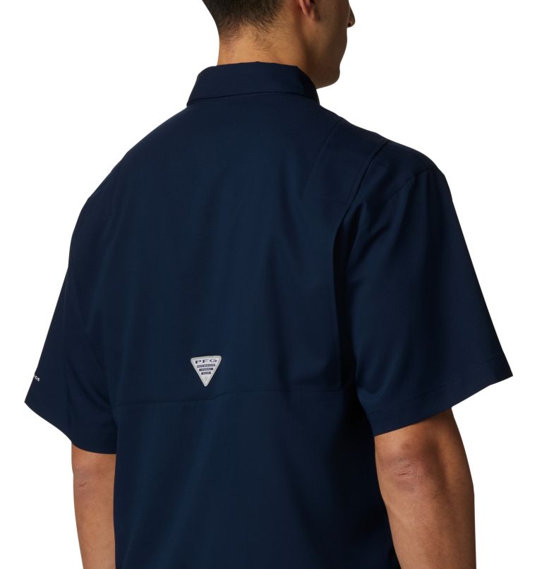 Thumbnail: Men's Collegiate PFG Tamiami Short Sleeve Shirt - Auburn, Color: AUB - Collegiate Navy, image 5