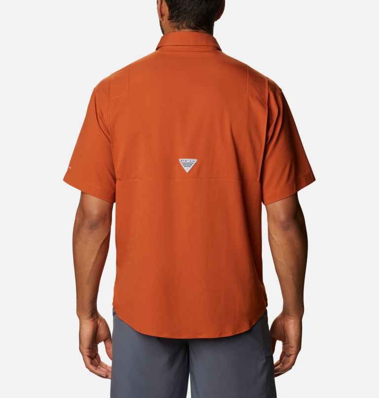 Men's Collegiate PFG Tamiami Short Sleeve Shirt - Tall - Texas, Color: TEX - Cedar, image 2