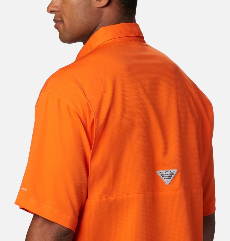 Men's Collegiate PFG Tamiami Short Sleeve Shirt - Florida, Color: FLA - Spark Orange