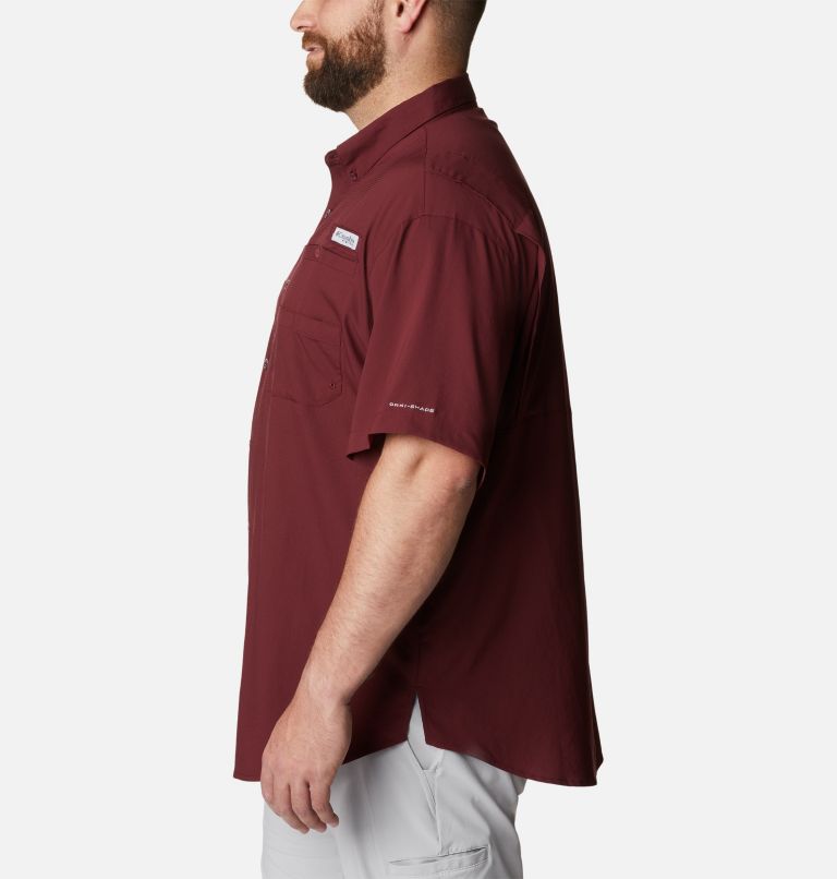 Men's Collegiate PFG Tamiami Short Sleeve Shirt - Big - Texas A&M, Color: TAM - Maroon