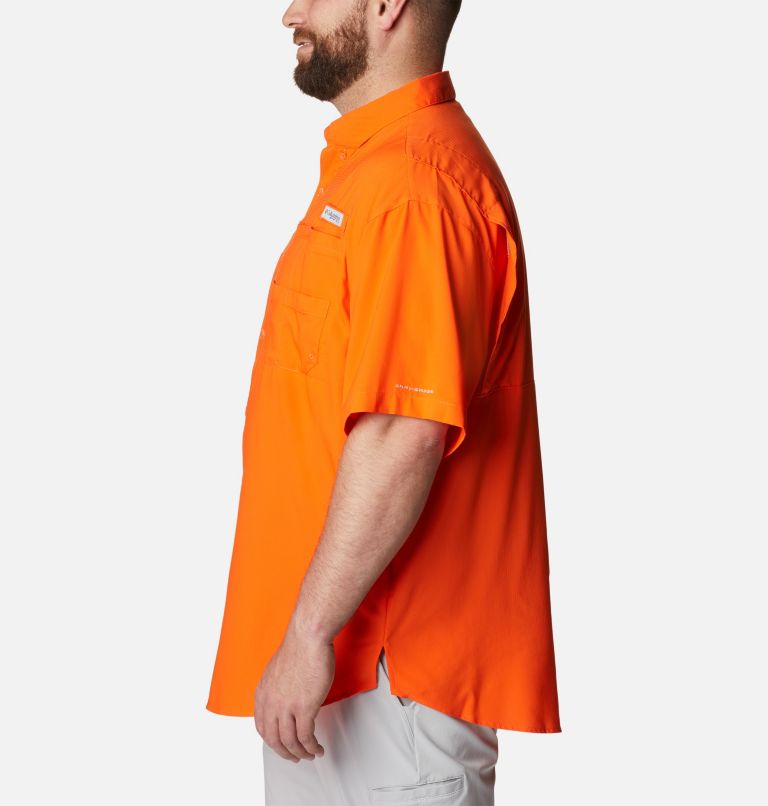Men's Collegiate PFG Tamiami Short Sleeve Shirt - Big - Auburn, Color: AUB - Spark Orange