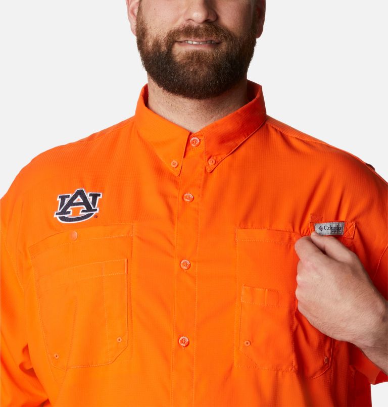 Men's Collegiate PFG Tamiami Short Sleeve Shirt - Big - Auburn, Color: AUB - Spark Orange, image 4
