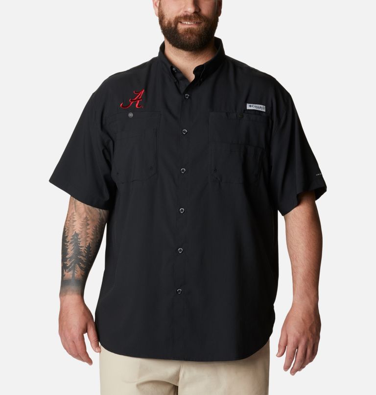Men's Collegiate PFG Tamiami Short Sleeve Shirt - Big - Alabama, Color: ALA - Black, image 1