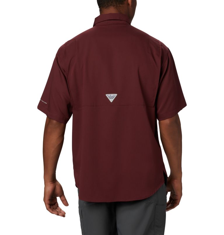 Thumbnail: Men's Collegiate PFG Tamiami Short Sleeve Shirt - Tall - Texas A&M, Color: TAM - Maroon, image 2